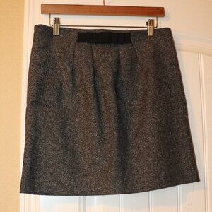 LOFT Tweed Pencil Skirt w/ Bow - Sz 2 Gray